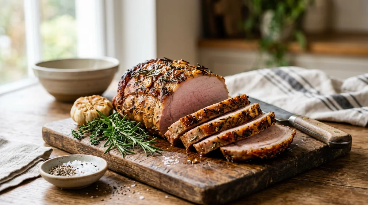 combien de temps cuisson roti de porc