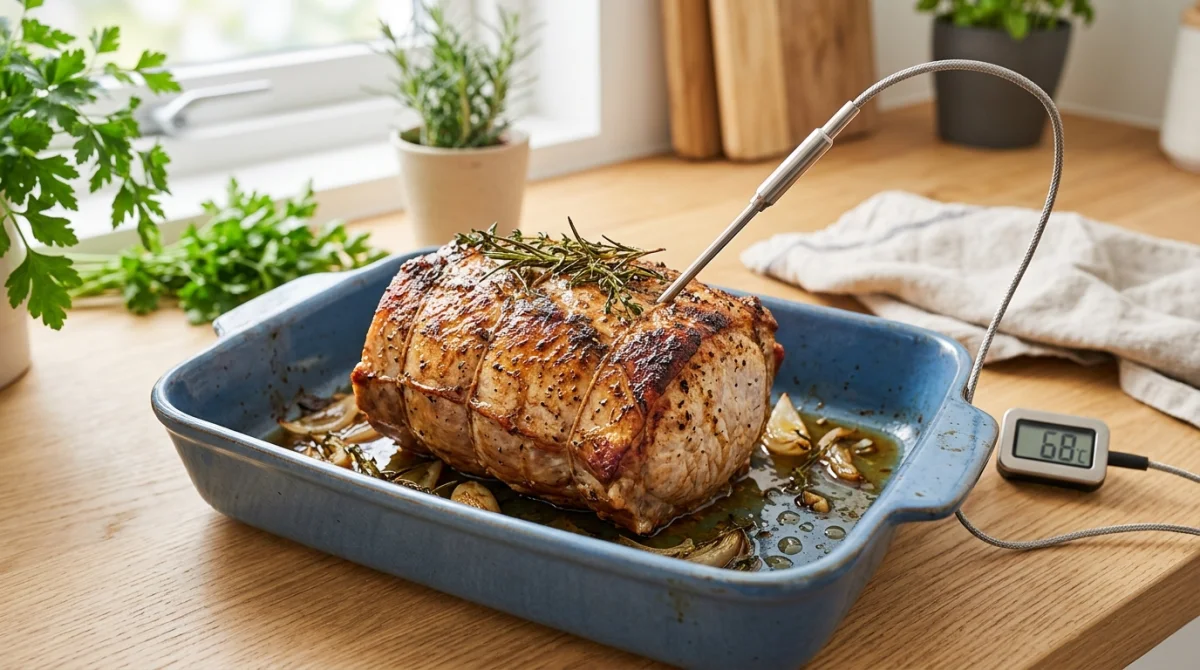 combien de temps cuisson roti de porc