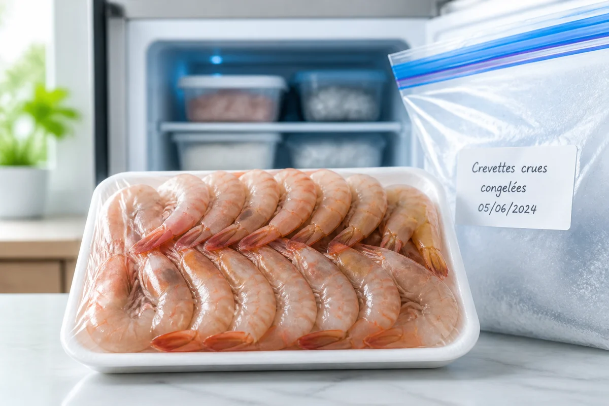 peut-on congeler des crevettes en barquette