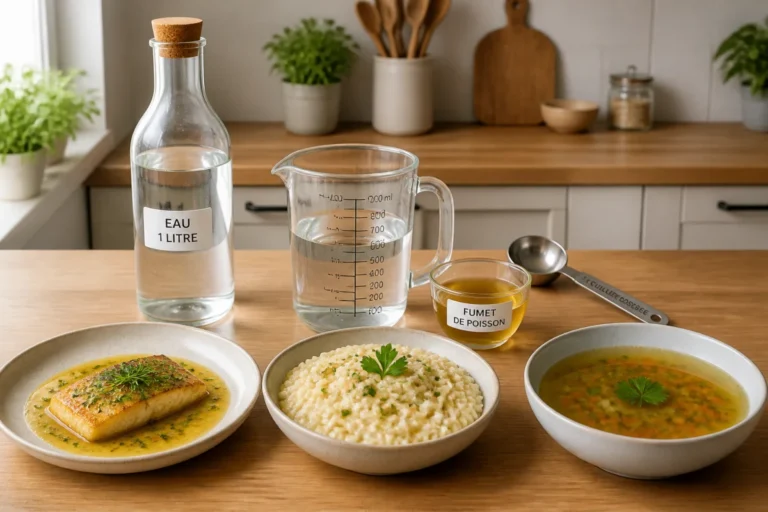 Quelle quantité de fumet de poisson pour un litre d'eau