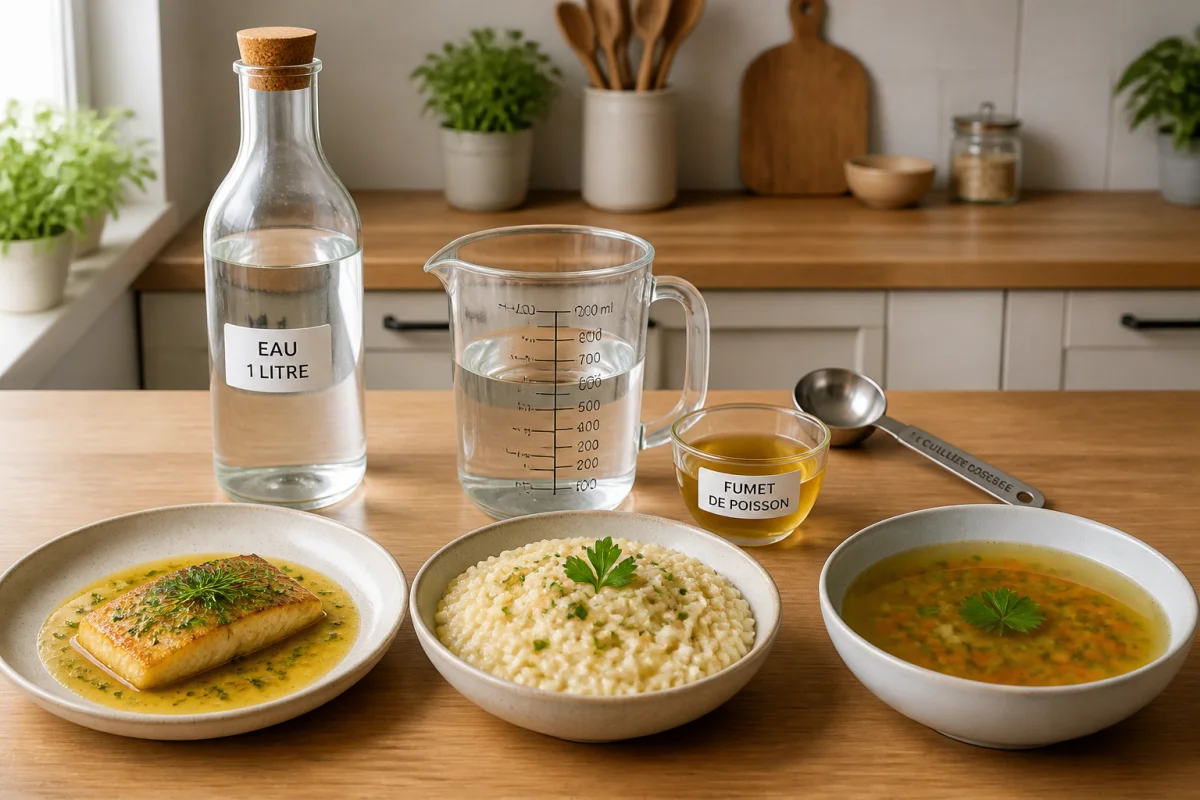 Quelle quantité de fumet de poisson pour un litre d'eau