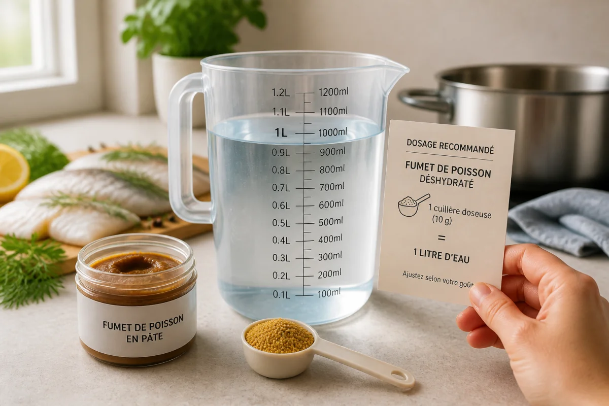 Quelle quantité de fumet de poisson pour un litre d'eau